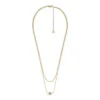 Collier multi-rangs Sutton Evil Eye en acier inoxydable doré