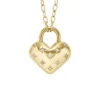 Collier pendentif cœur en acier inoxydable doré Sadie All My Love