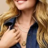 Collier pendentif cœur en acier inoxydable doré Sadie All My Love