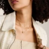 Collier pendentif cœur en acier inoxydable doré Sadie All My Love