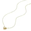 Collier pendentif cœur en acier inoxydable doré Sadie All My Love