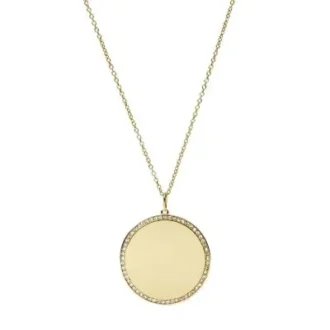 Collier pendentif Ellis en acier inoxydable doré