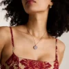 Collier pendentif en acier inoxydable doré avec améthyste violette du signe du Sagittaire Sutton Zodiac
