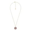 Collier pendentif en acier inoxydable doré avec améthyste violette du signe du Sagittaire Sutton Zodiac
