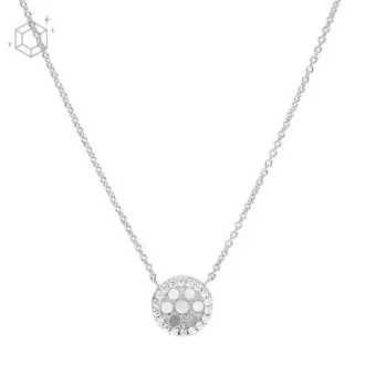 Collier pendentif en argent sterling et nacre