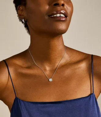 Collier pendentif en argent sterling et nacre