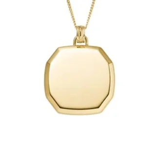Collier pendentif Harlow en acier inoxydable doré