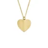 Collier pendentif Harlow Linear Texture Heart en acier inoxydable doré Collier pendentif Harlow Linear Texture Heart en acier inoxydable doré