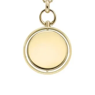 Collier pendentif Heritage Legacy Charm en acier inoxydable doré