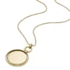 Collier pendentif Heritage Legacy Charm en acier inoxydable doré