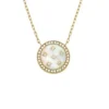 Collier pendentif Merrit Classic en acier inoxydable doré et nacre