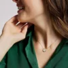 Collier pendentif Merrit Classic en acier inoxydable doré et nacre
