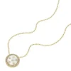 Collier pendentif Merrit Classic en acier inoxydable doré et nacre