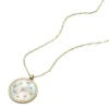 Collier pendentif Merrit Classic en acier inoxydable doré et nacre Collier pendentif Merrit Classic en acier inoxydable doré et nacre