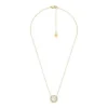 Collier pendentif Merrit Classic en acier inoxydable doré et nacre
