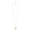 Collier pendentif Merrit Classic en acier inoxydable doré et nacre Collier pendentif Merrit Classic en acier inoxydable doré et nacre
