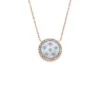 Collier pendentif Merrit Classic en acier inoxydable doré à l&rsquo;or rose et nacre