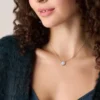 Collier pendentif Merrit Classic en acier inoxydable doré à l&rsquo;or rose et nacre