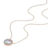 Collier pendentif Merrit Classic en acier inoxydable doré à l&rsquo;or rose et nacre