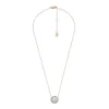 Collier pendentif Merrit Classic en acier inoxydable doré à l&rsquo;or rose et nacre