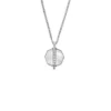 Collier pendentif Merrit Timeless en acier inoxydable argenté et nacre