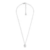 Collier pendentif Merrit Timeless en acier inoxydable argenté et nacre
