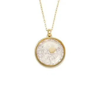 Collier pendentif Sutton Yours Truly en acier inoxydable doré
