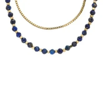 Collier à perles de lapis-lazuli bleu