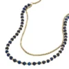 Collier à perles de lapis-lazuli bleu