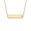Collier Sadie en acier inoxydable doré avec plaque d’identité Collier Sadie en acier inoxydable doré avec plaque d’identité