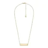 Collier Sadie en acier inoxydable doré avec plaque d’identité Collier Sadie en acier inoxydable doré avec plaque d’identité