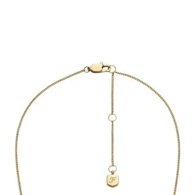 Collier Sadie en acier inoxydable doré avec plaque d’identité Collier Sadie en acier inoxydable doré avec plaque d’identité