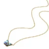 Collier Sutton avec pendentif papillon multicolore en abalone