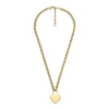 Collier Sutton en acier inoxydable doré avec pendentif en forme de cœur