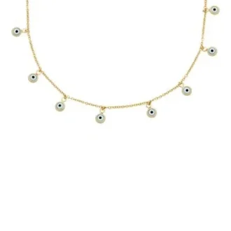 Collier Sutton Evil Eye à chaîne en laiton