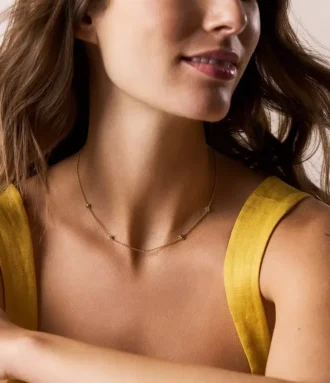 Collier Sutton Heartbeat en laiton doré