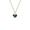 Collier Sutton Modern Meadows avec pendentif en forme de cœur en malachite reconstituée Collier Sutton Modern Meadows avec pendentif en forme de cœur en malachite reconstituée
