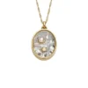 Collier Sutton Shaky Glitz avec pendentif lune et étoile en acier inoxydable doré