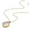 Collier Sutton Shaky Glitz avec pendentif lune et étoile en acier inoxydable doré