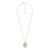 Collier Sutton Shaky Glitz avec pendentif lune et étoile en acier inoxydable doré
