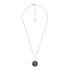 Collier Taurus Sutton Zodiac en acier inoxydable doré avec pendentif en malachite verte Collier Taurus Sutton Zodiac en acier inoxydable doré avec pendentif en malachite verte