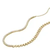 Collier tennis Sutton Love-All en laiton doré avec maillons en forme de cœur Collier tennis Sutton Love-All en laiton doré avec maillons en forme de cœur