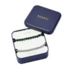 Ensemble cadeau bracelet en acier inoxydable et agate verte