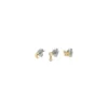 Ensemble de boucles d&rsquo;oreilles papillon en laiton doré Sutton All Stacked Up