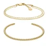Ensemble de bracelets en laiton doré Ellis