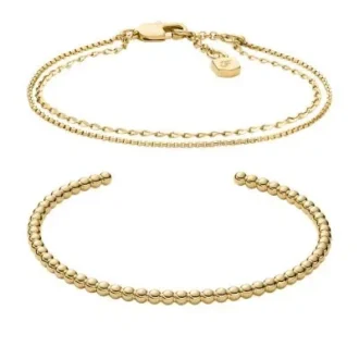 Ensemble de bracelets en laiton doré Ellis