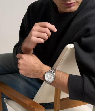 Ensemble de montres-bracelets multifonctions Fenmore argentées