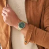Ensemble de montres multifonctions en acier inoxydable doré pour homme et femme