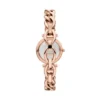 Ensemble montre et bracelet Carlie à trois aiguilles en acier inoxydable doré rose