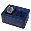 Ensemble montre et bracelet chronographe noir en silicone Machine